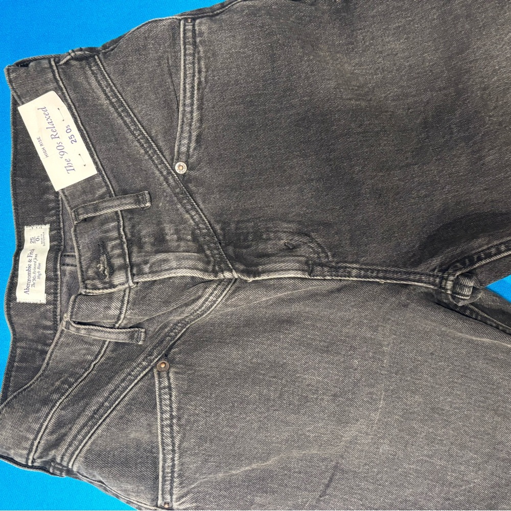 Abercrombie & Fitch Charcoal Straight Leg Jeans
